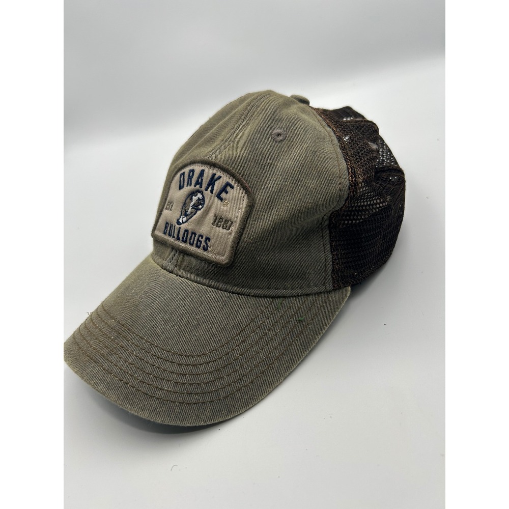 Legacy Drake Bulldogs University Trucker Hat Snapback Mesh Cap Green Brown